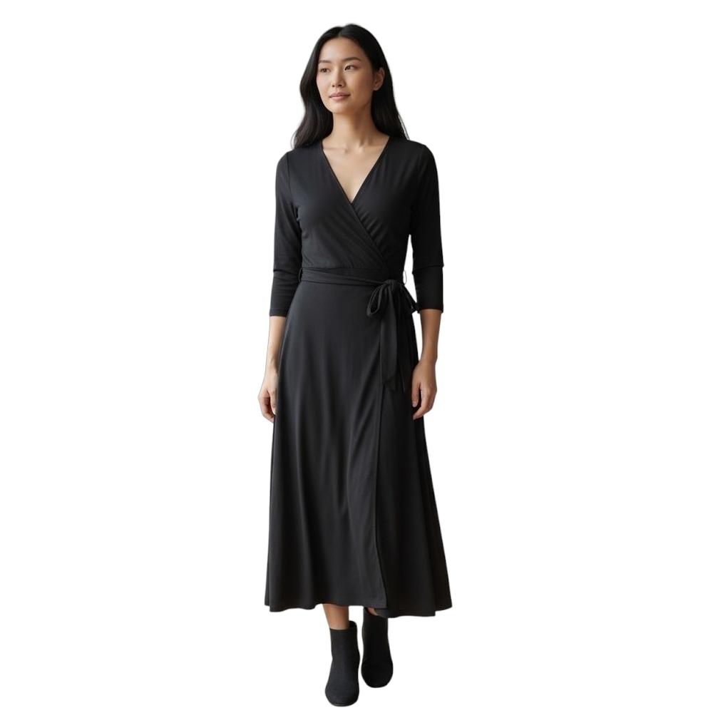 Draper James Black Long Sleeve Dress With Belt